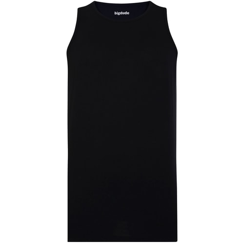 Bigdude einfarbiges Tanktop Schwarz